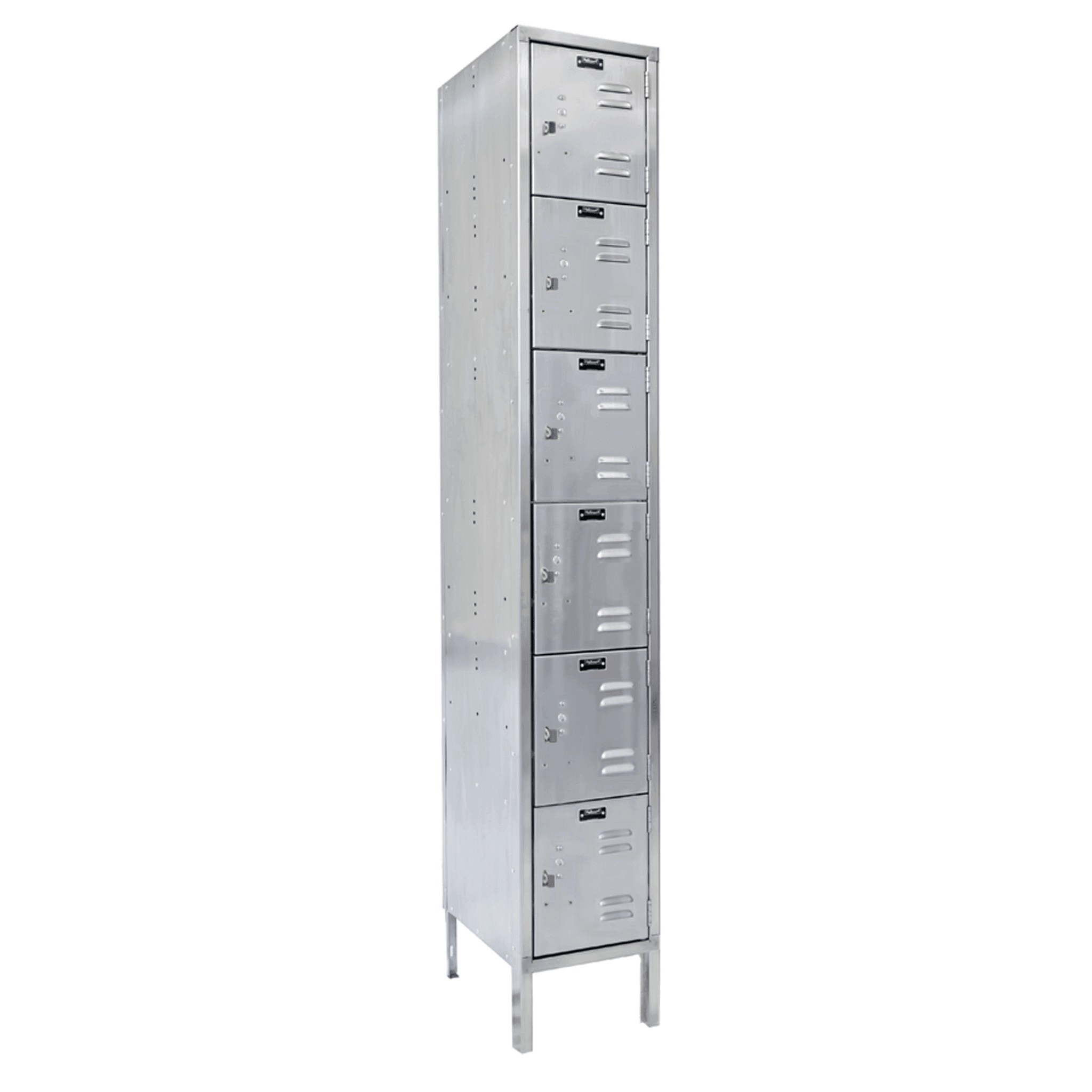 Hallowell 304 Stainless Steel Locker — 6 Tier, 1 Wide YourLockerStore